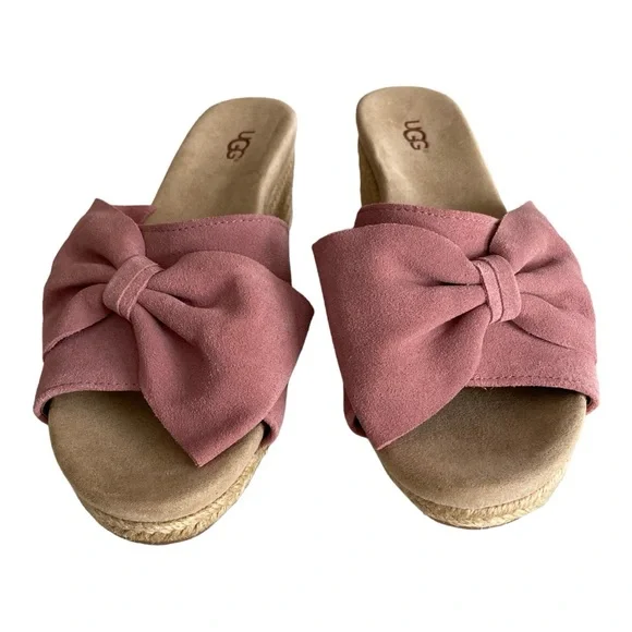 UGG Women's Jaycee Espadrille Wedge Sandal, Adobe Gold, 9.5M US - Picture 4 of 8